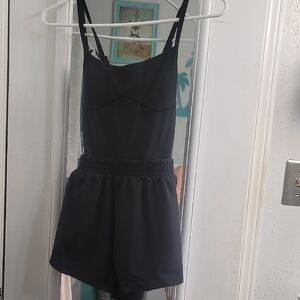 PINK Victoria's Secret Black Romper